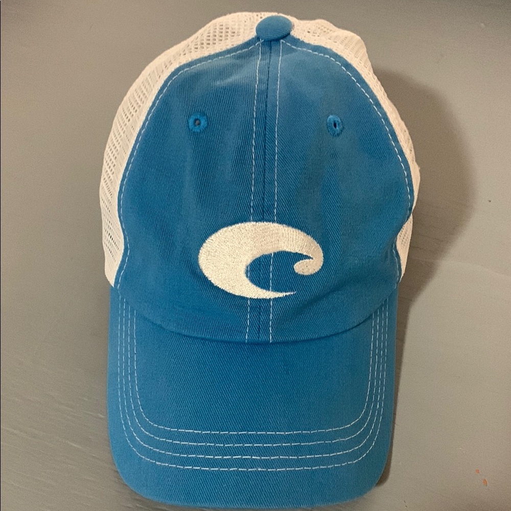 Costa Blue and White Wave Logo Hat